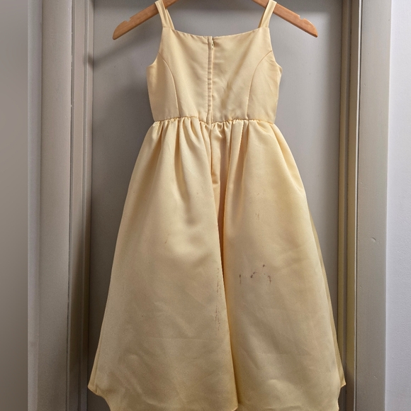 David's Bridal Canary Yellow Flower Girl Dress - Picture 2 of 6